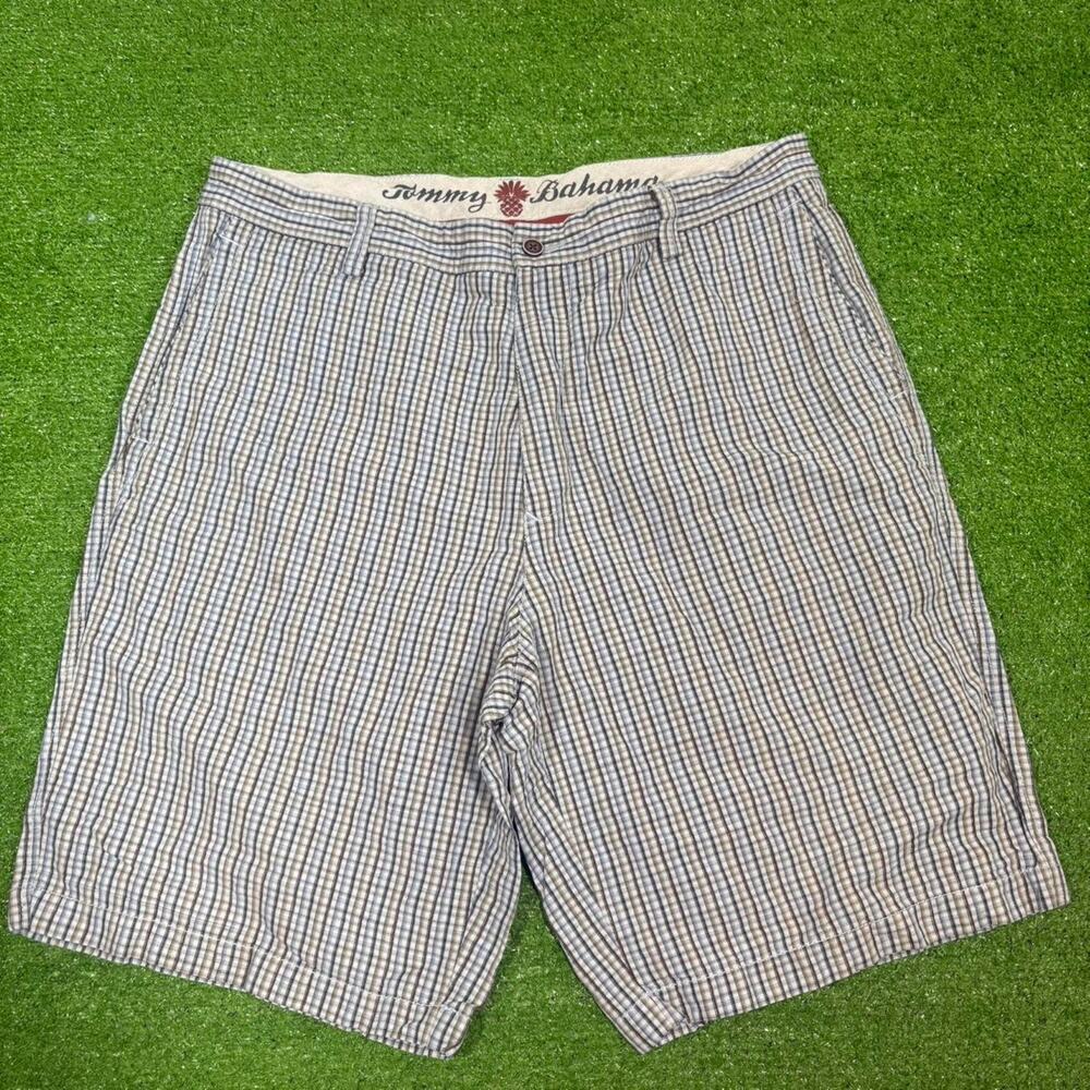 y2k Tommy Bahama linen‎ shorts SZ 36 Blend Resortwear Chino Shorts Golf Pant